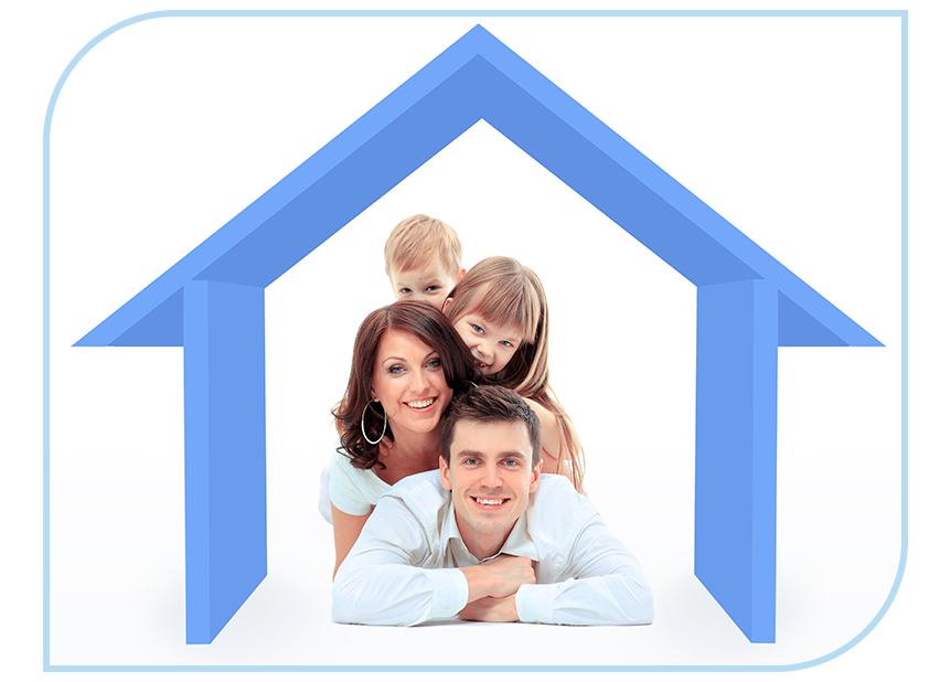 family in house